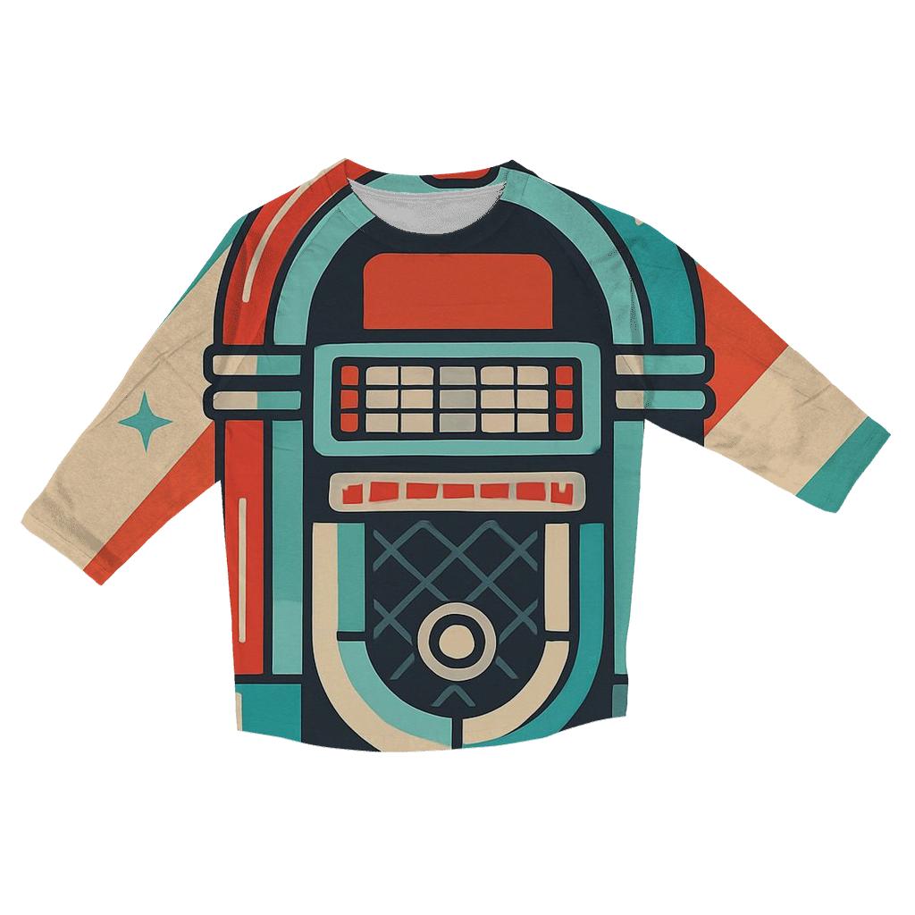 Chrome Diner Jukebox Stripes cotton quarter sleeve shirts