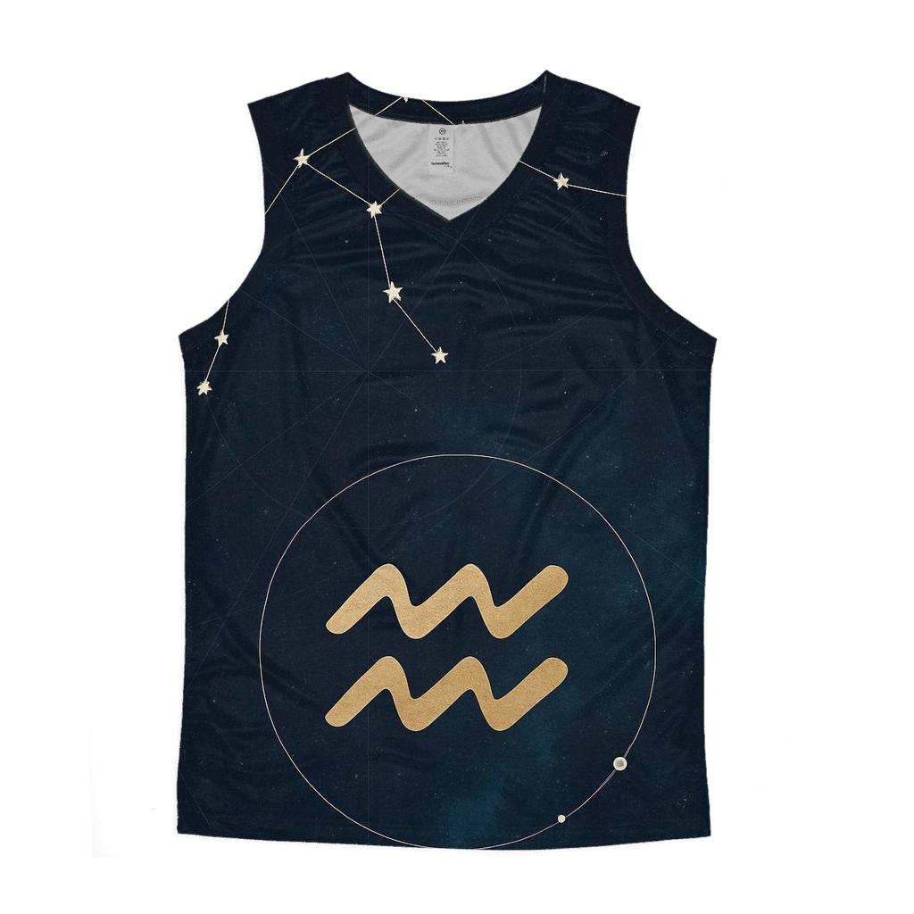 Aquarius Sidereal Water Bearer Star Chart custom tank tops