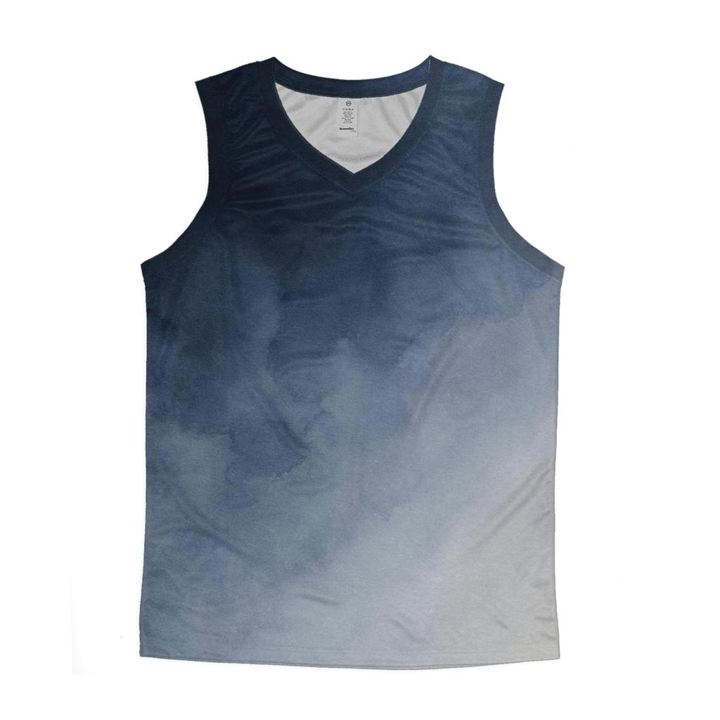 Moonlit Ink Wash Gradient casual summer tank tops