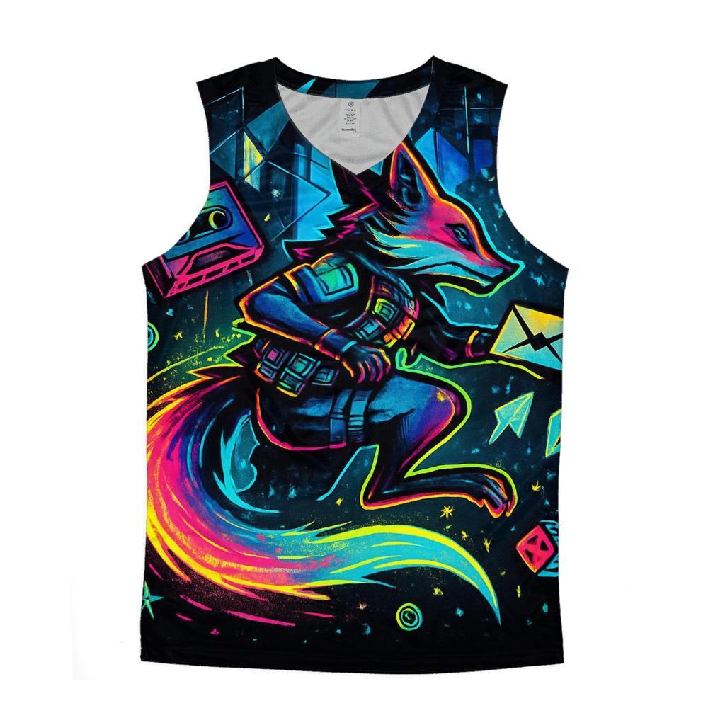 Kaleidoscope Courier Fox sports performance tank tops