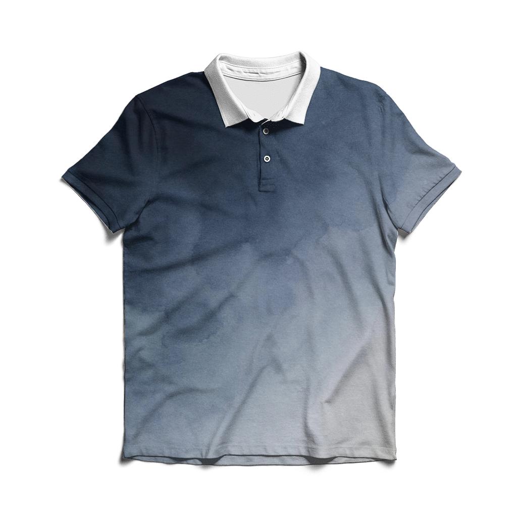 Moonlit Ink Wash Gradient designer slim fit polos