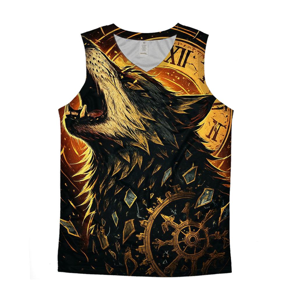 Clockwork Rift Howl Wolf cotton sleeveless tops