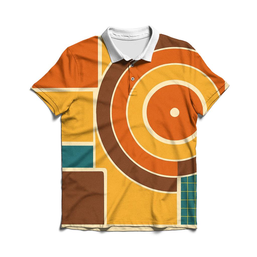 Groovy Record Sleeve Geometry classic pique polos