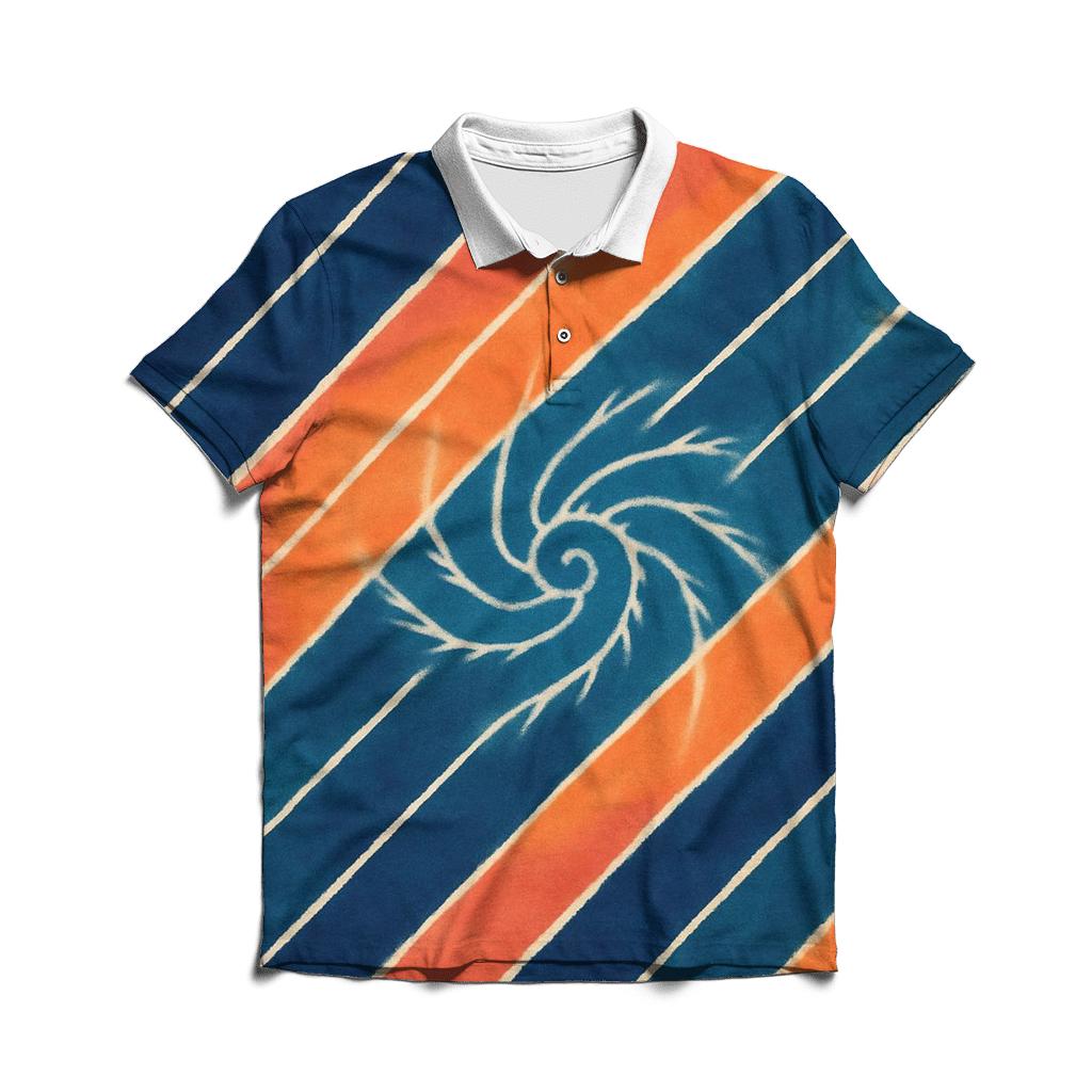 Arashi Drift Spiral Overdye Panel casual sports polo shirts