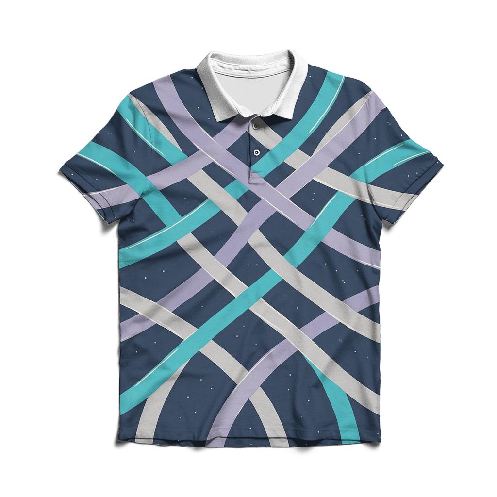 Gravitational Lens Arc Loom branded logo polo shirts