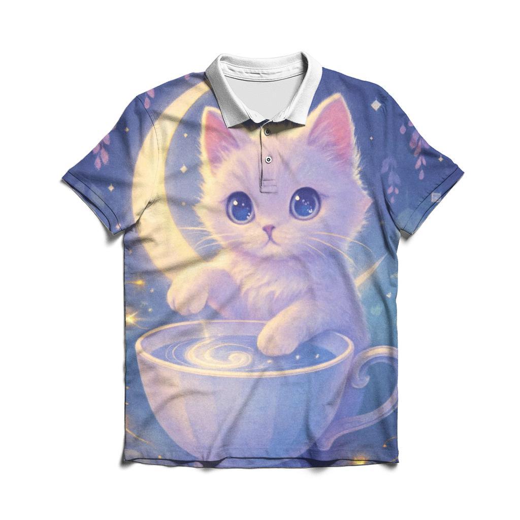 Moonlit Teacup Familiar casual sports polo shirts