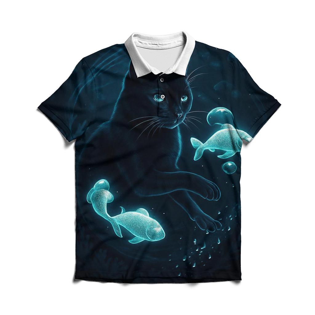 The Umbra Aquarium Cat stylish collar polo tees