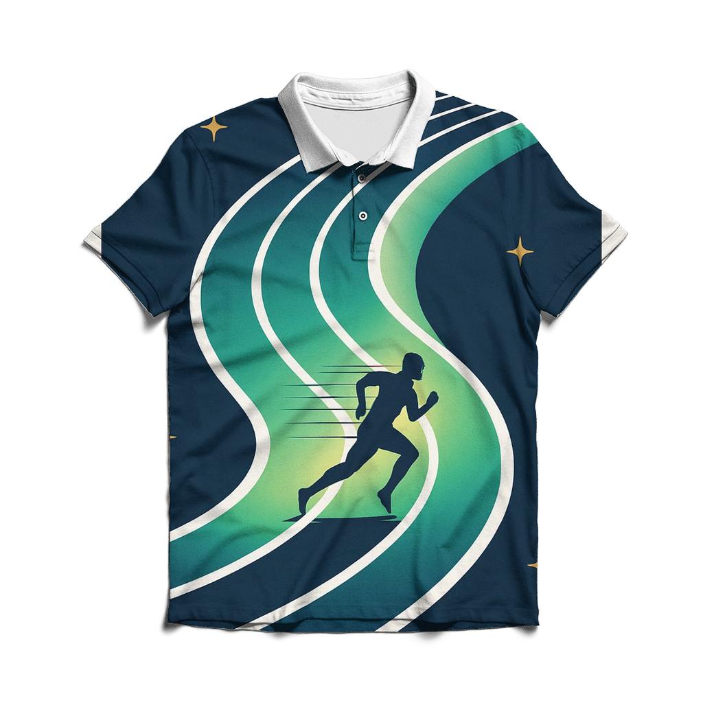 Aurora Sprint Track Graphic premium cotton polo shirts