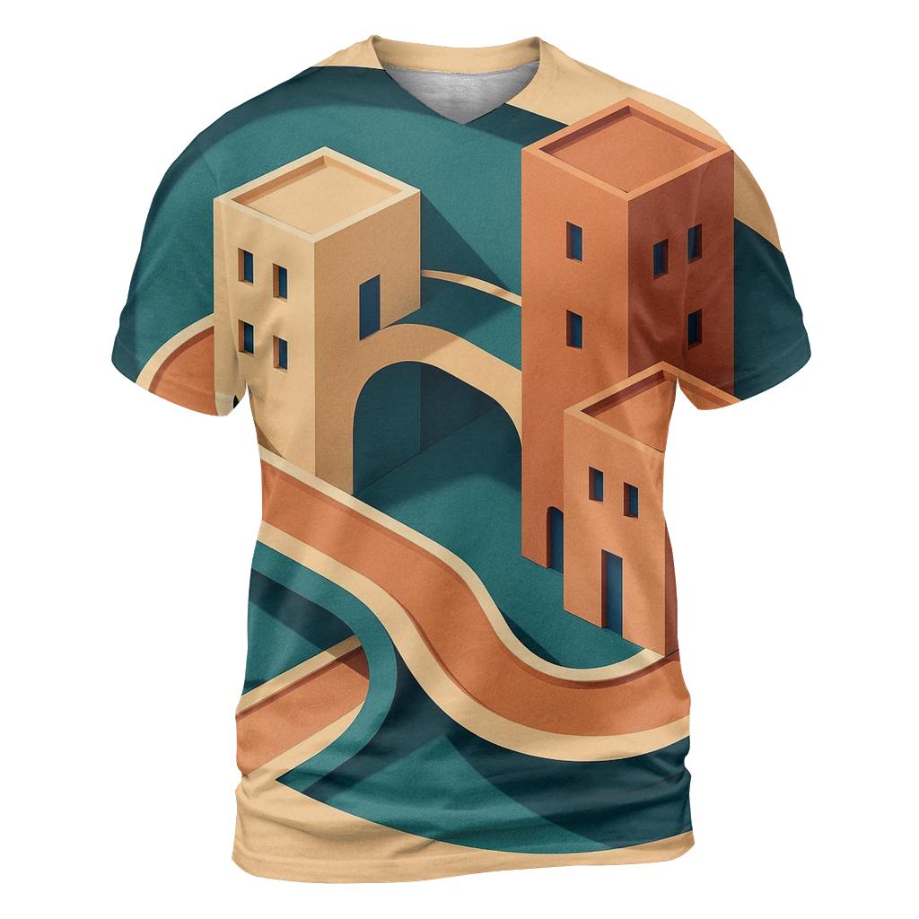 Kinetic Paper Cut City Mirage personalized full print shirts