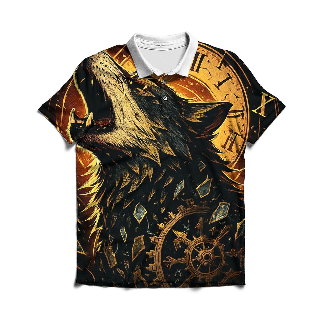 Clockwork Rift Howl Wolf casual sports polo shirts
