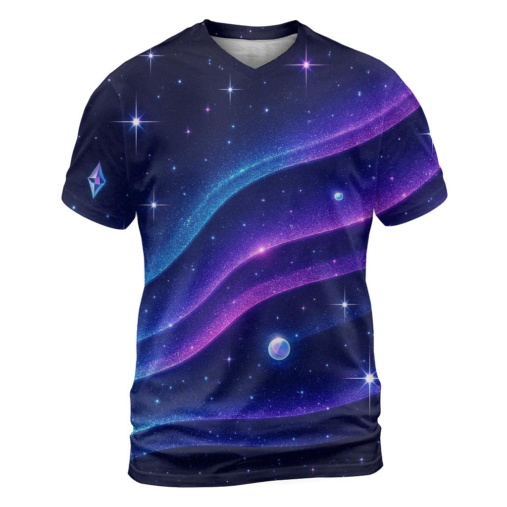 Chrome Aurora Prism Veil statement graphic shirts
