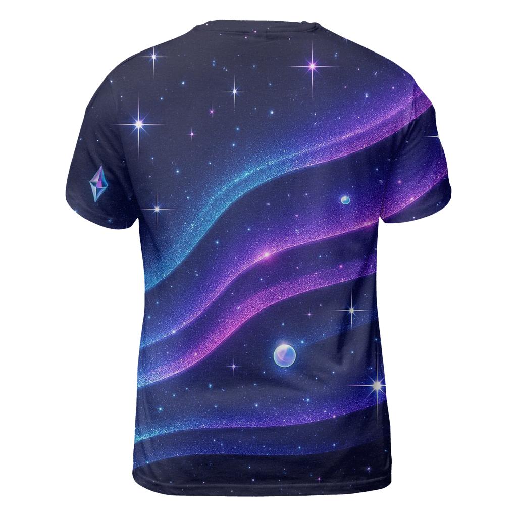 Chrome Aurora Prism Veil statement graphic shirts