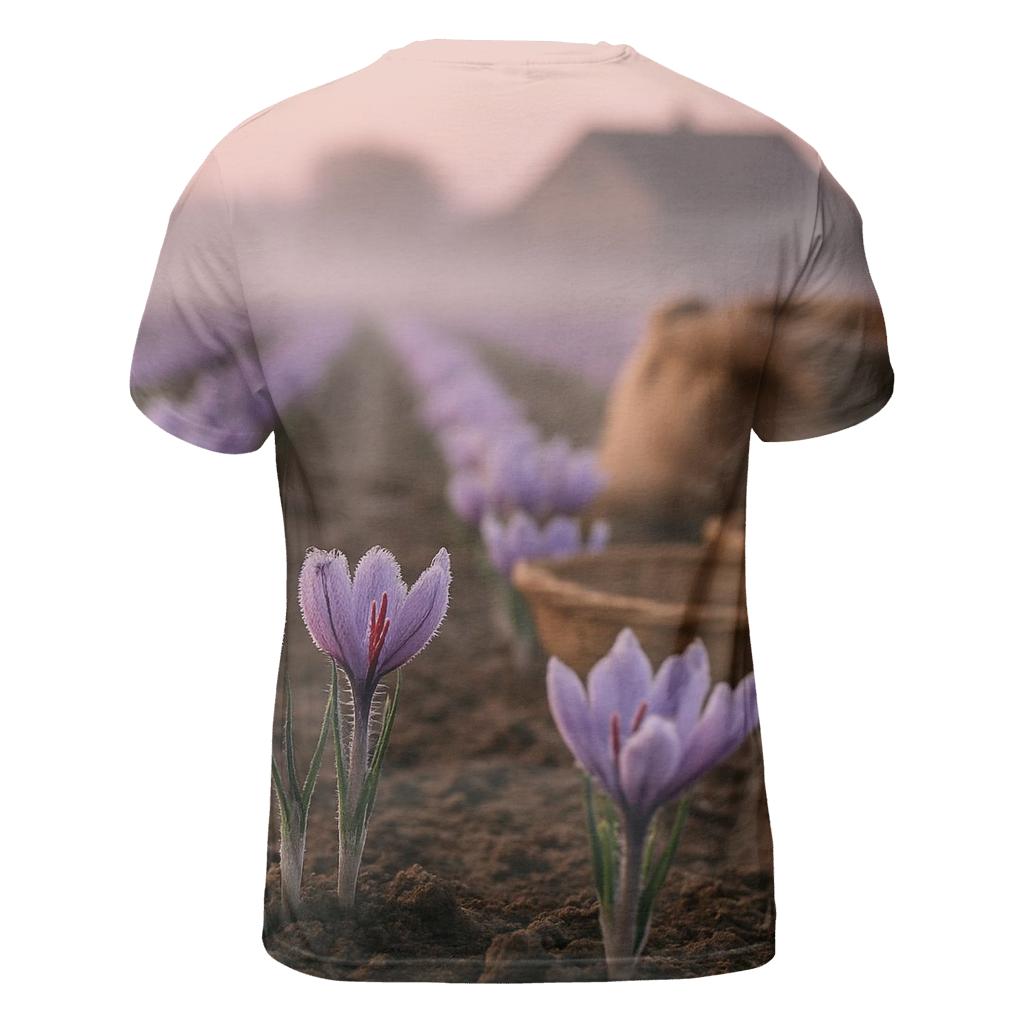 Saffron Crocus Rows After First Frost unique graphic print tees