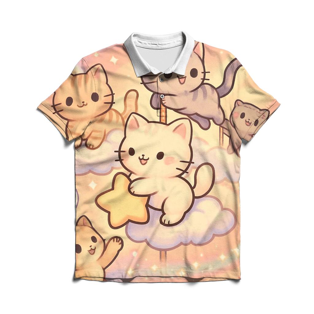 Cloud Carousel Kitten Parade casual sports polo shirts