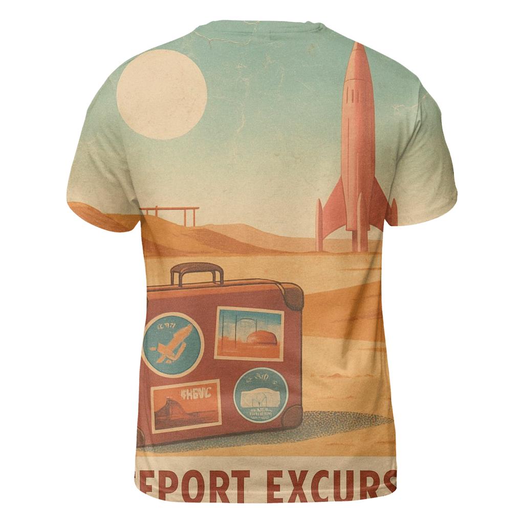 Aged Spaceport Postcard 1976 custom all-over print shirts