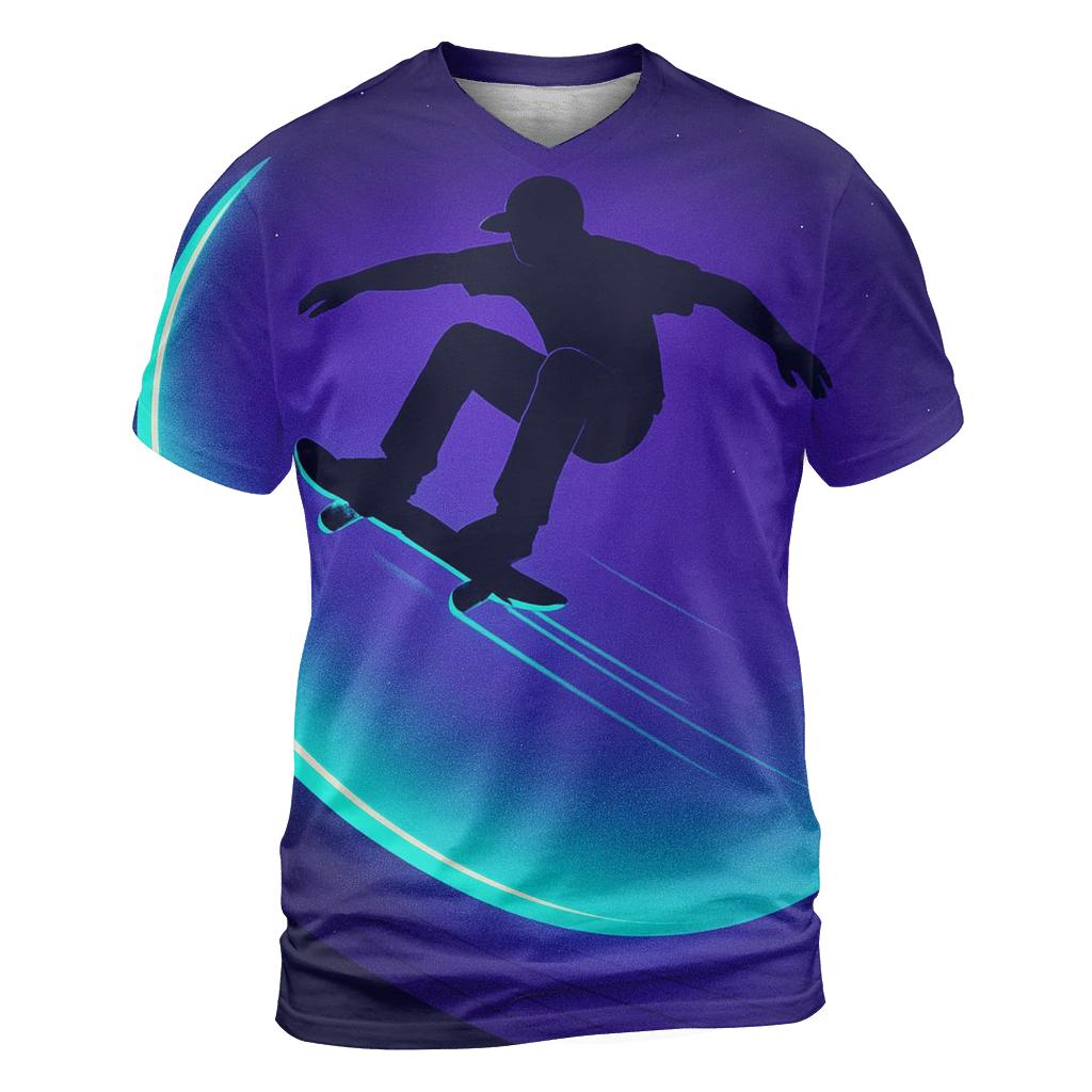 Cosmic Halfpipe Skateboarding Poster creative print fashion shirts