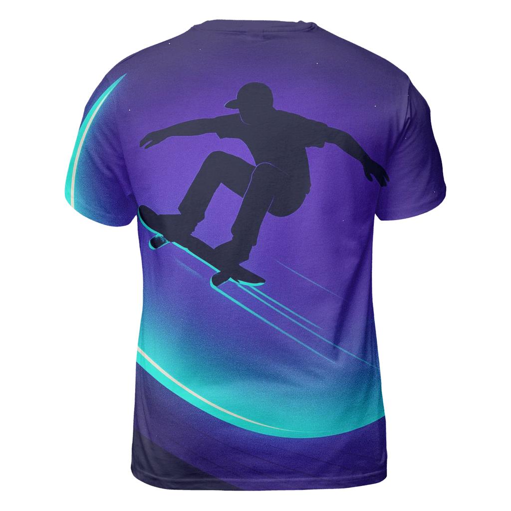 Cosmic Halfpipe Skateboarding Poster creative print fashion shirts