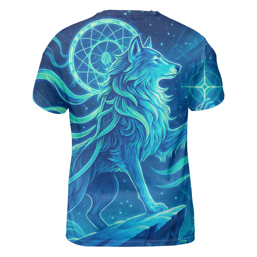 Aurora Thread Sentinel Wolf creative print fashion shirts