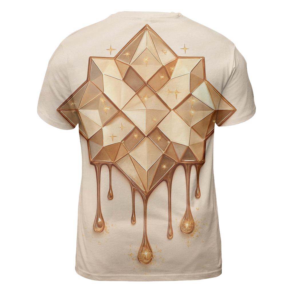 Champagne Facet Drip Emblem custom all-over print shirts