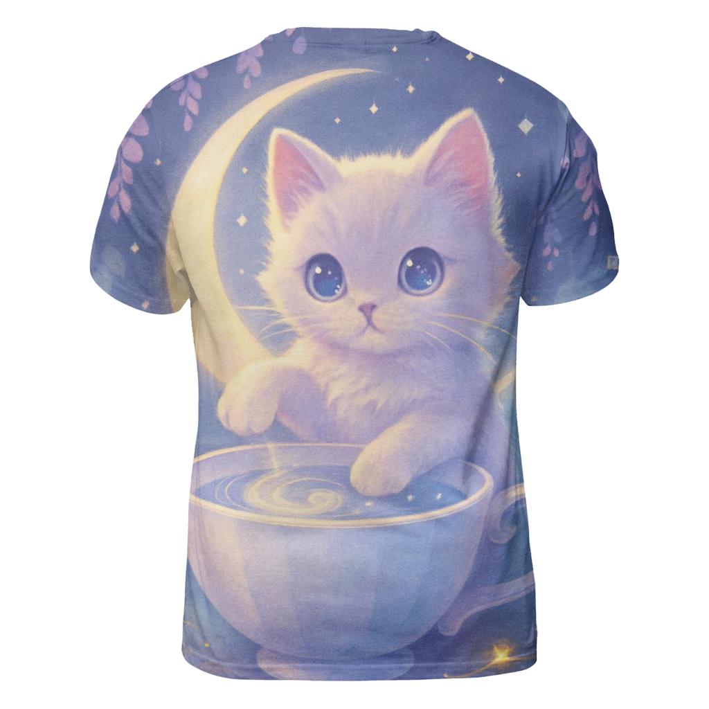 Moonlit Teacup Familiar trendy printed shirt styles
