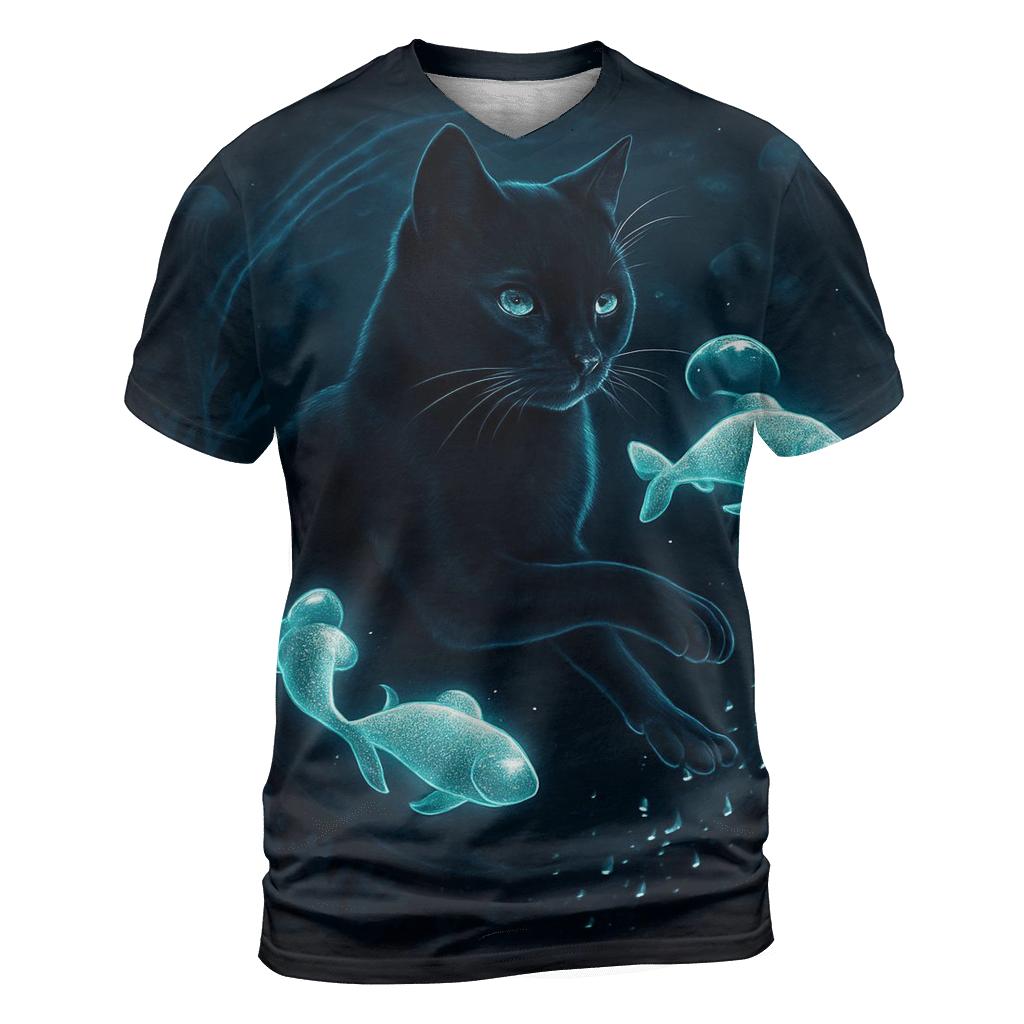 The Umbra Aquarium Cat designer pattern shirts