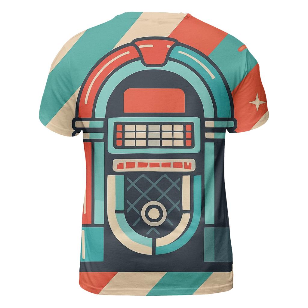 Chrome Diner Jukebox Stripes statement graphic shirts