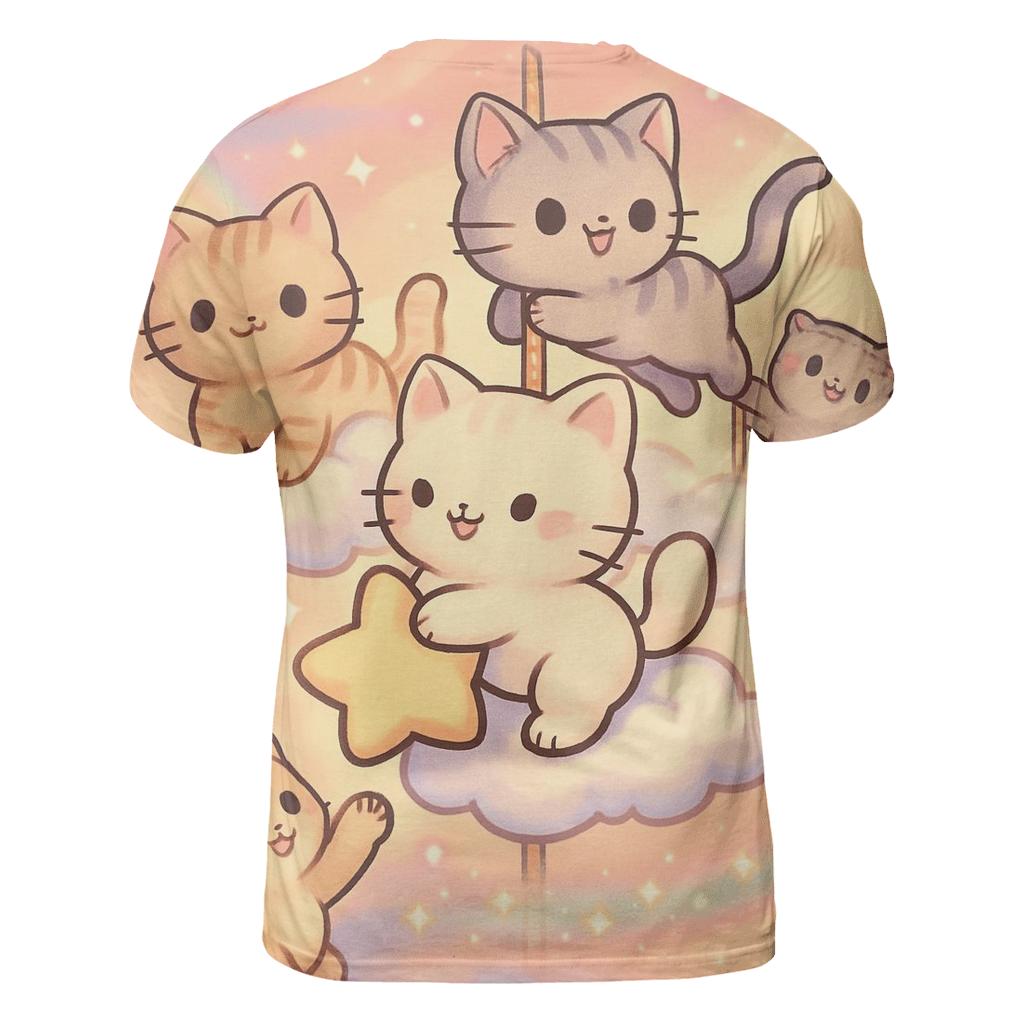 Cloud Carousel Kitten Parade artistic all-over print tops