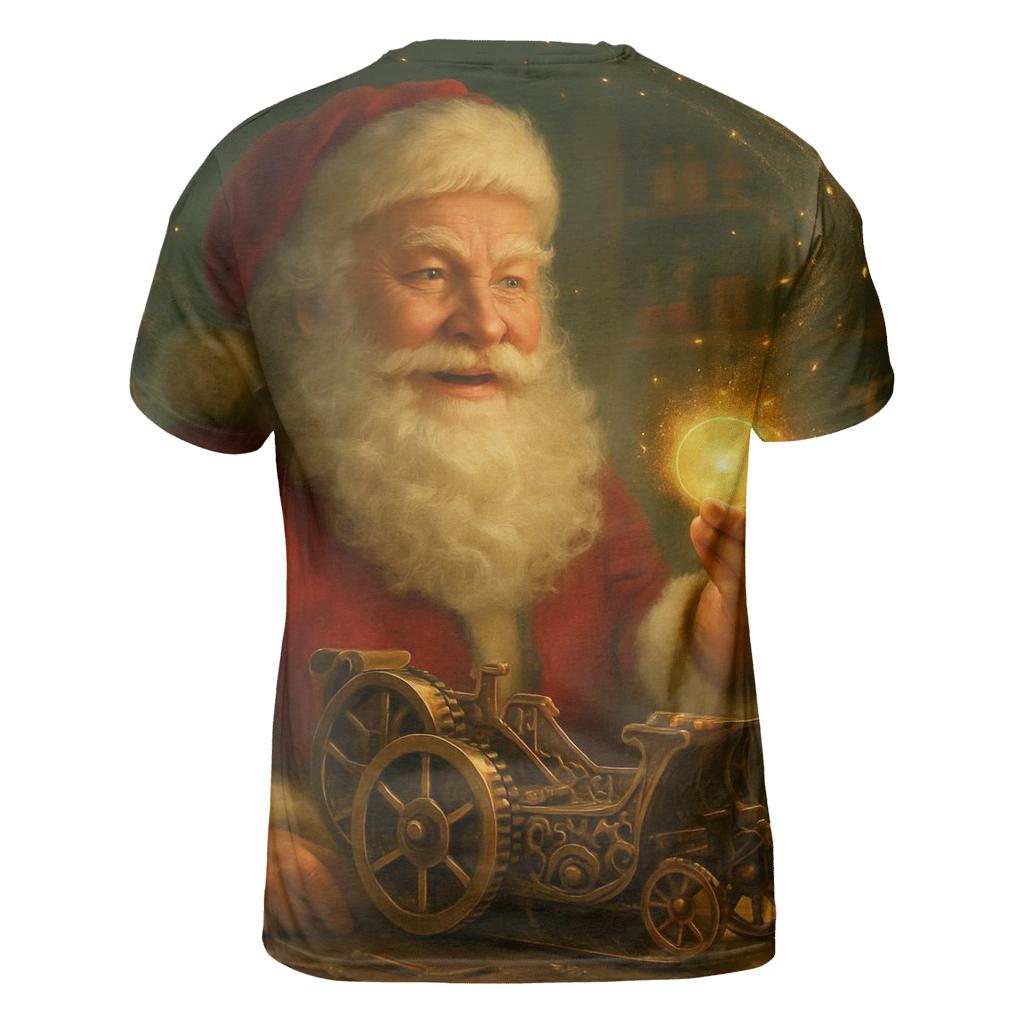 Gilded Workshop Santa Clockwork Reverie statement graphic shirts