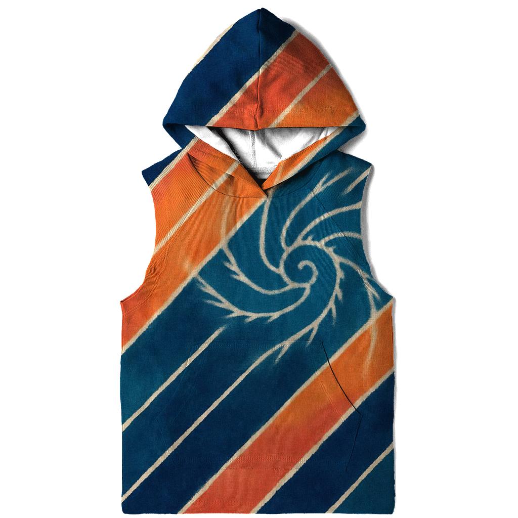 Arashi Drift Spiral Overdye Panel pullover hoodies