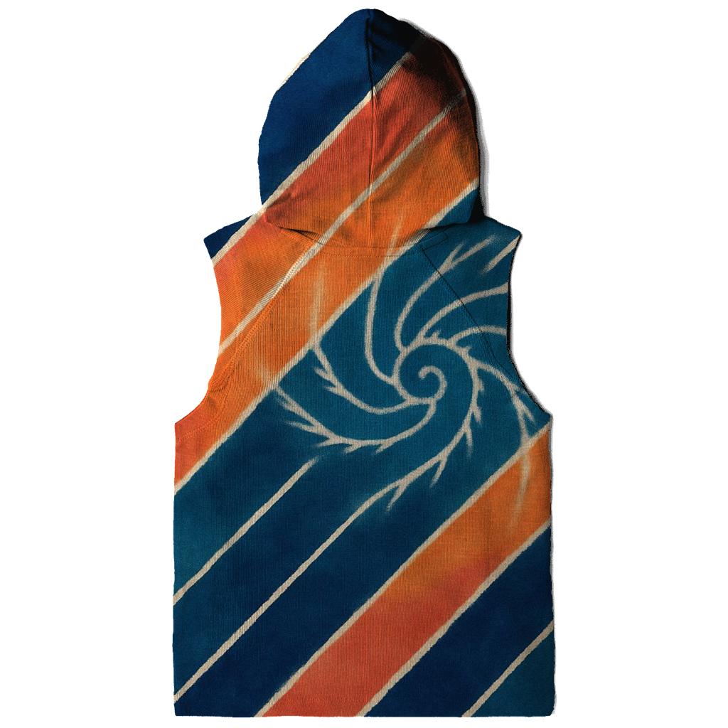 Arashi Drift Spiral Overdye Panel pullover hoodies