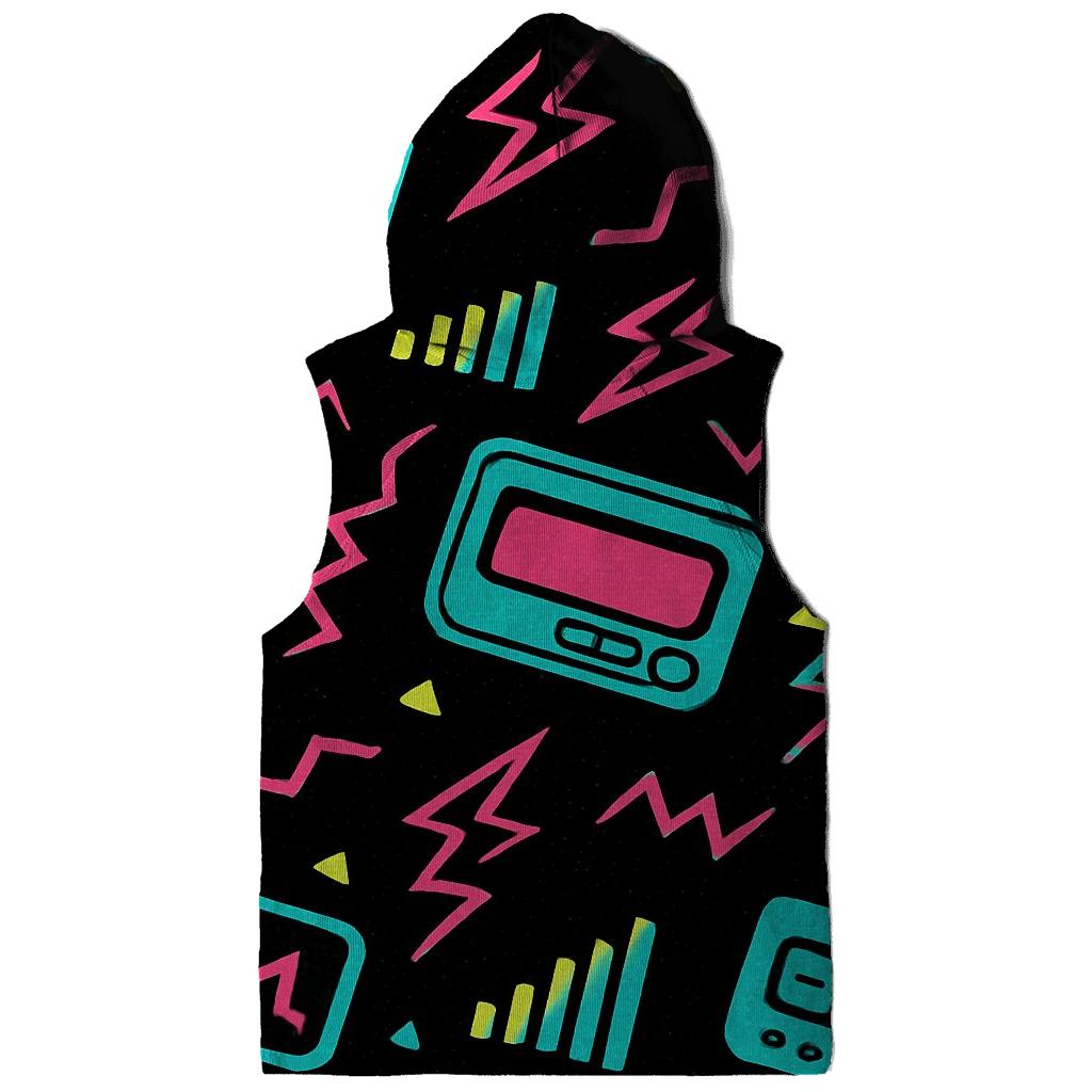 Neon Pager Signal Pattern hoodie styles