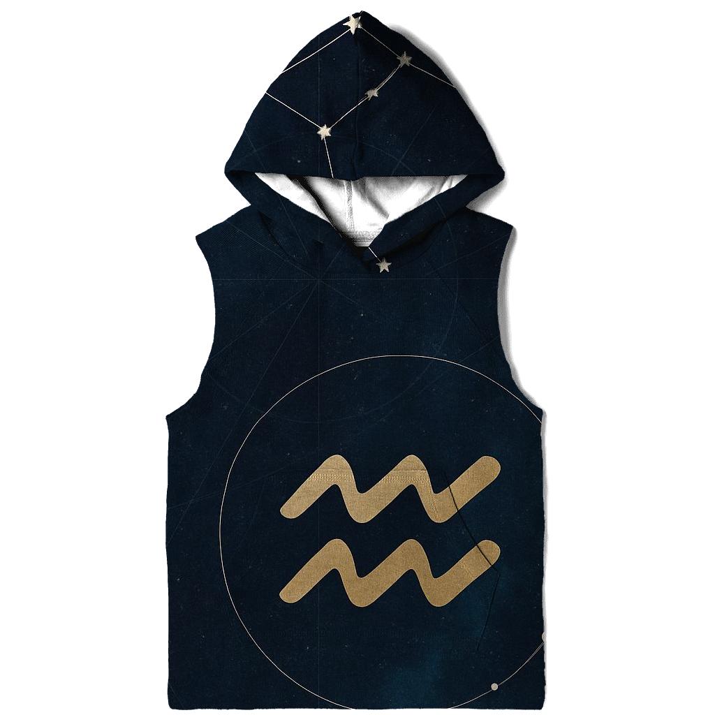 Aquarius Sidereal Water Bearer Star Chart heavyweight hoodies
