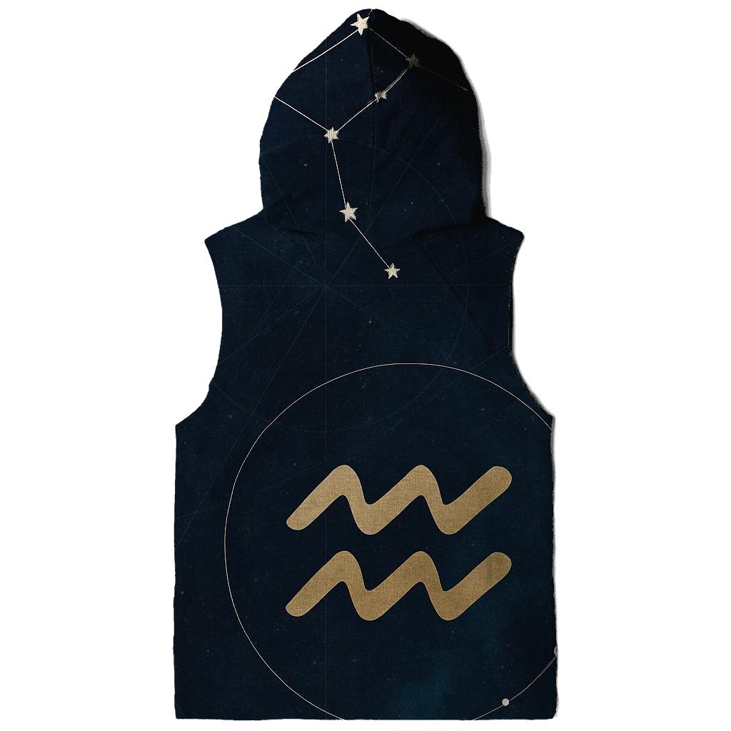 Aquarius Sidereal Water Bearer Star Chart heavyweight hoodies