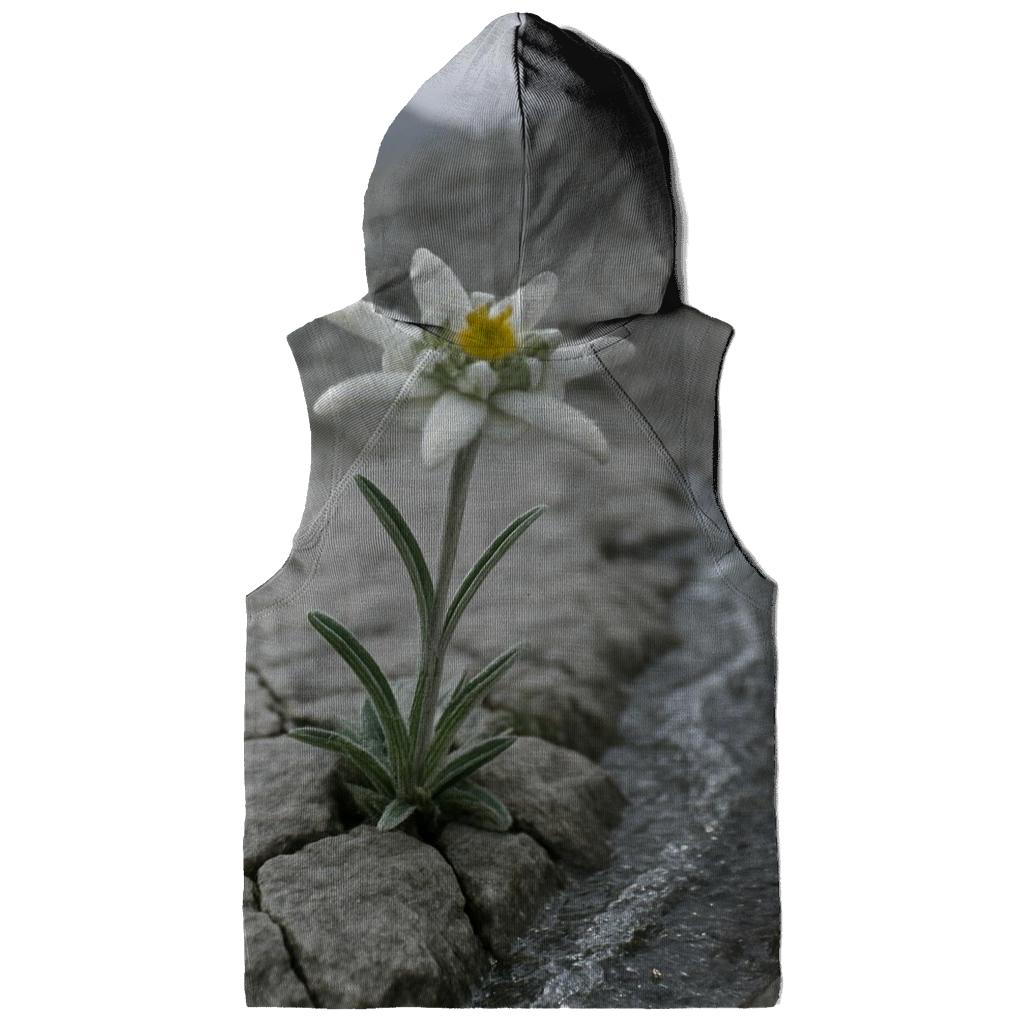 Alpine Edelweiss Beside A Glacial Melt Rill zip-up hoodies