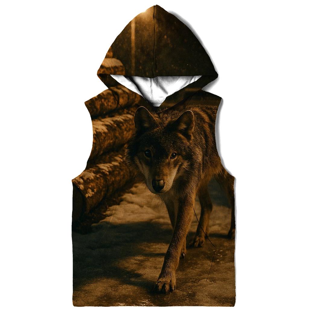 Timber Wolf In A Derelict Boreal Logging Yard At Snowfall hoodie designs
