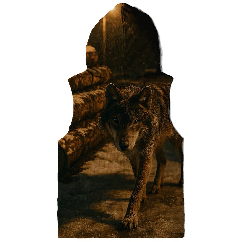 Timber Wolf In A Derelict Boreal Logging Yard At Snowfall hoodie designs