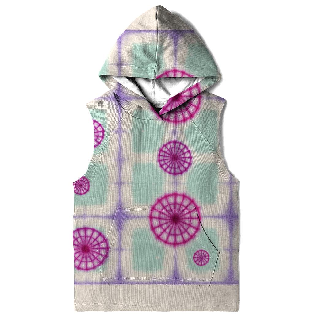 Itajime Prism Grid With Kumo Rosettes printed hoodies