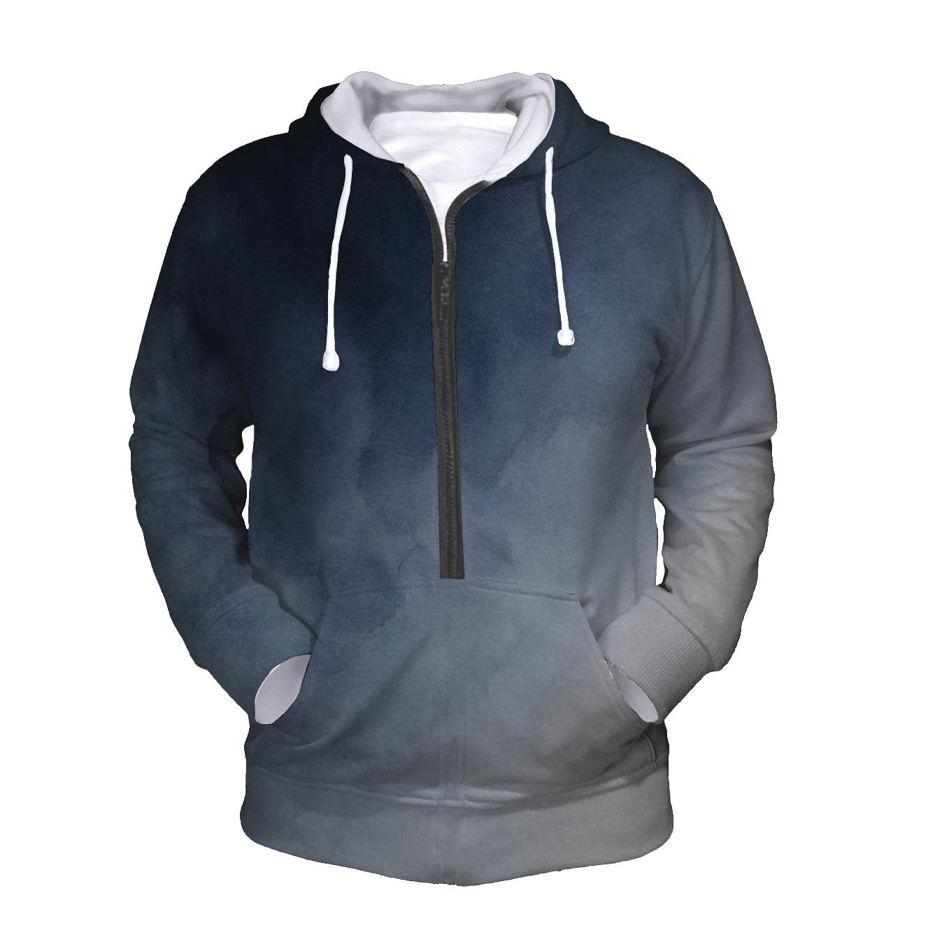 Moonlit Ink Wash Gradient custom hoodies