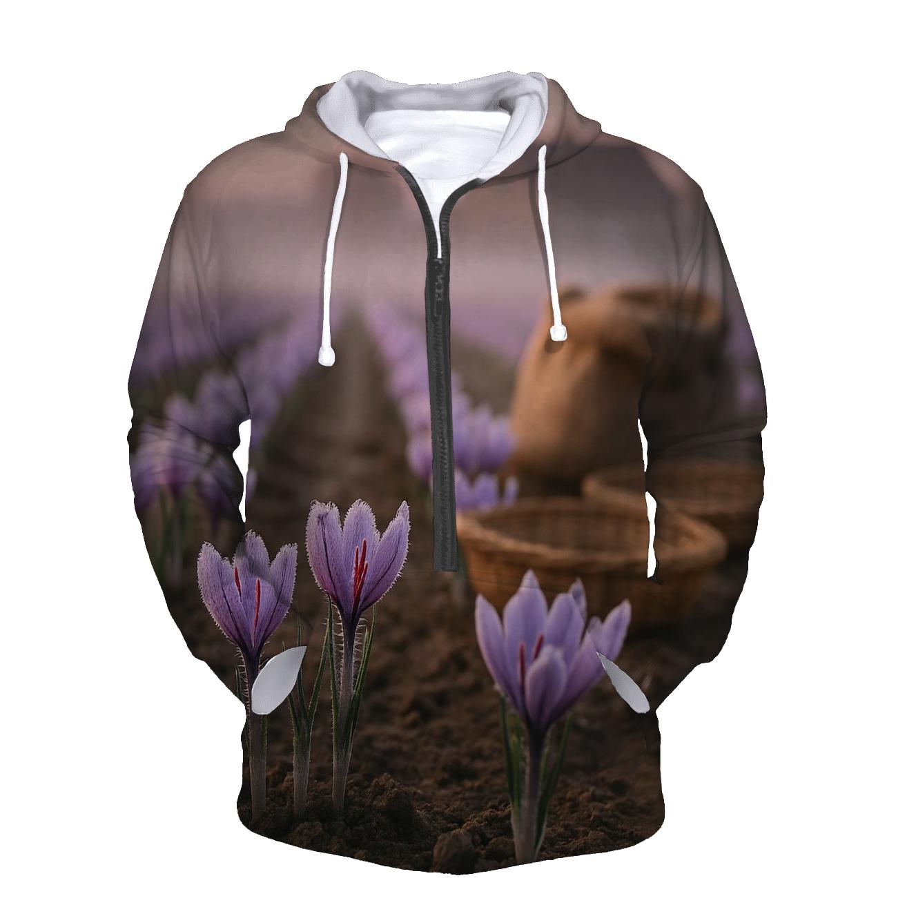 Saffron Crocus Rows After First Frost lightweight hoodies
