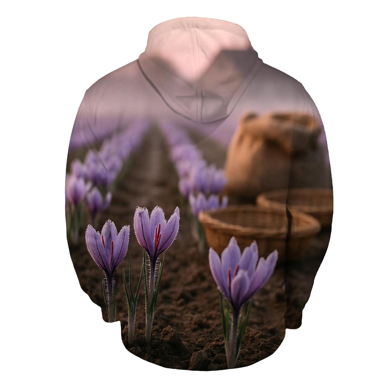 Saffron Crocus Rows After First Frost lightweight hoodies