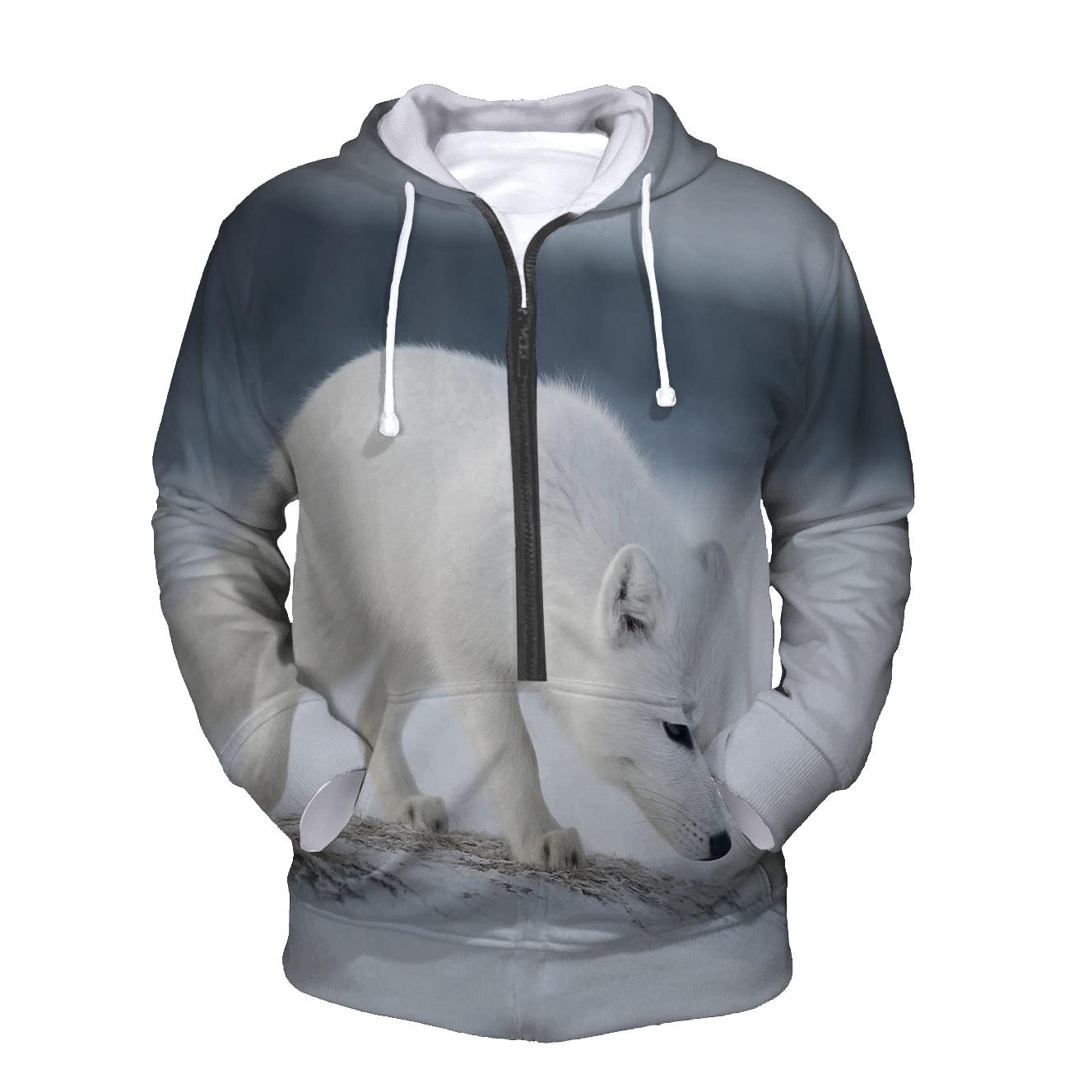 Frostline Forager Arctic Fox hoodie designs