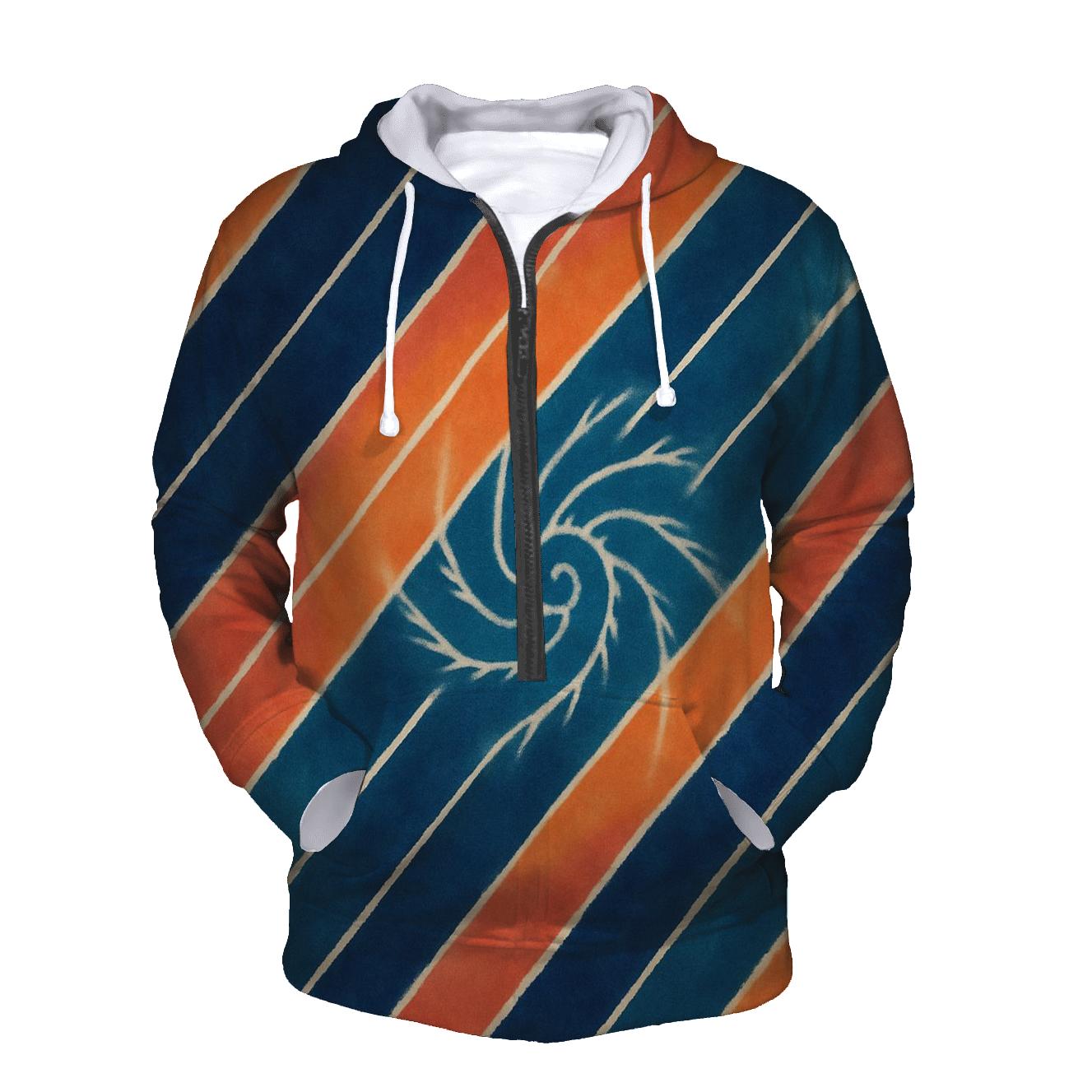 Arashi Drift Spiral Overdye Panel lightweight hoodies