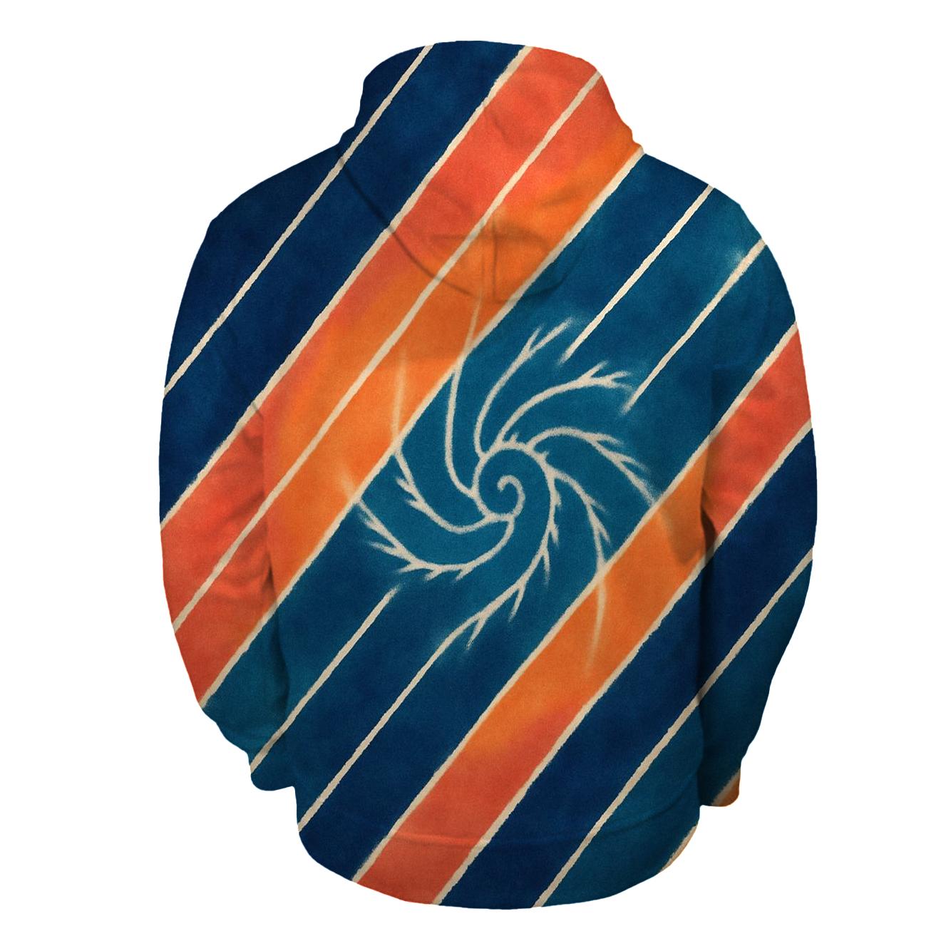 Arashi Drift Spiral Overdye Panel lightweight hoodies