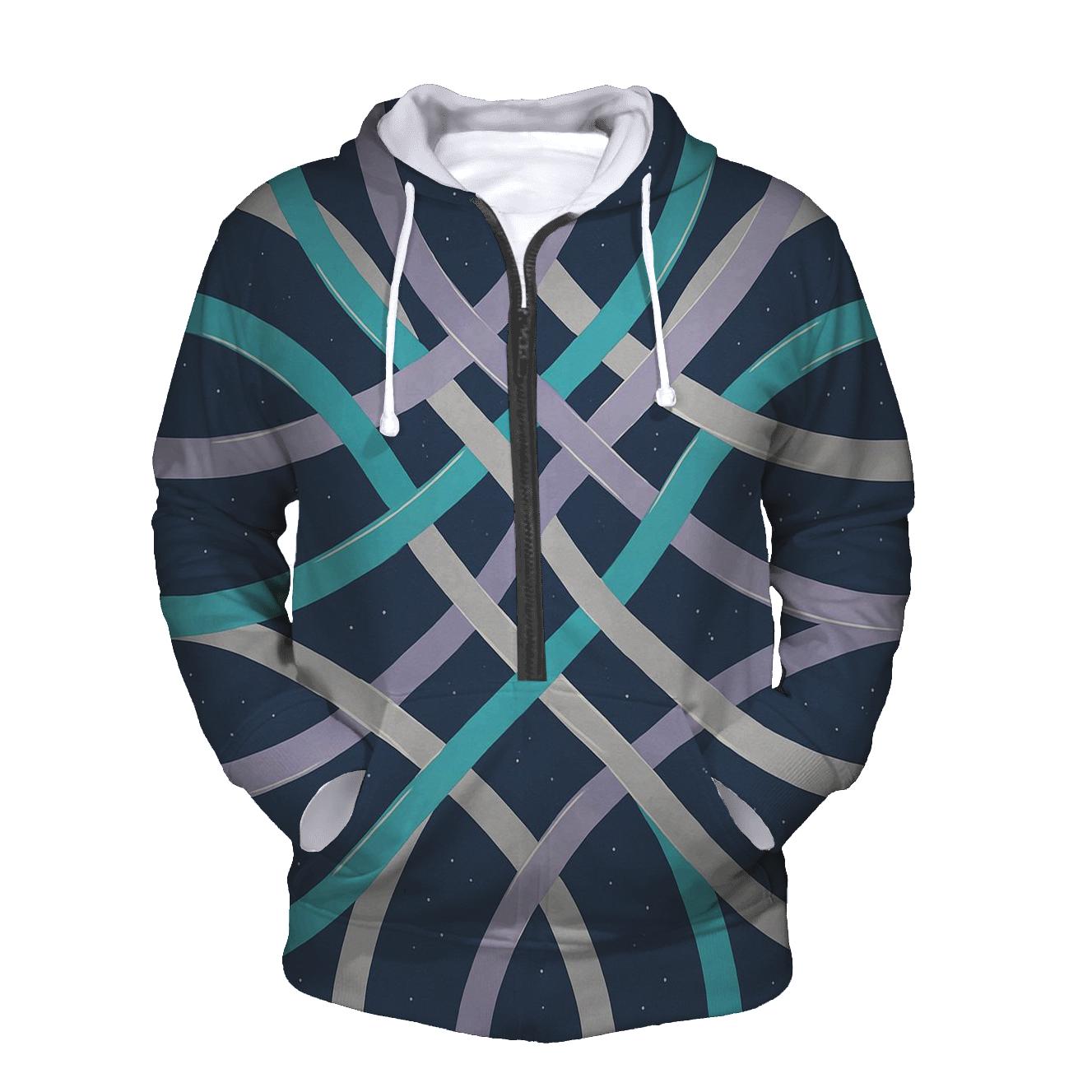 Gravitational Lens Arc Loom pullover hoodies