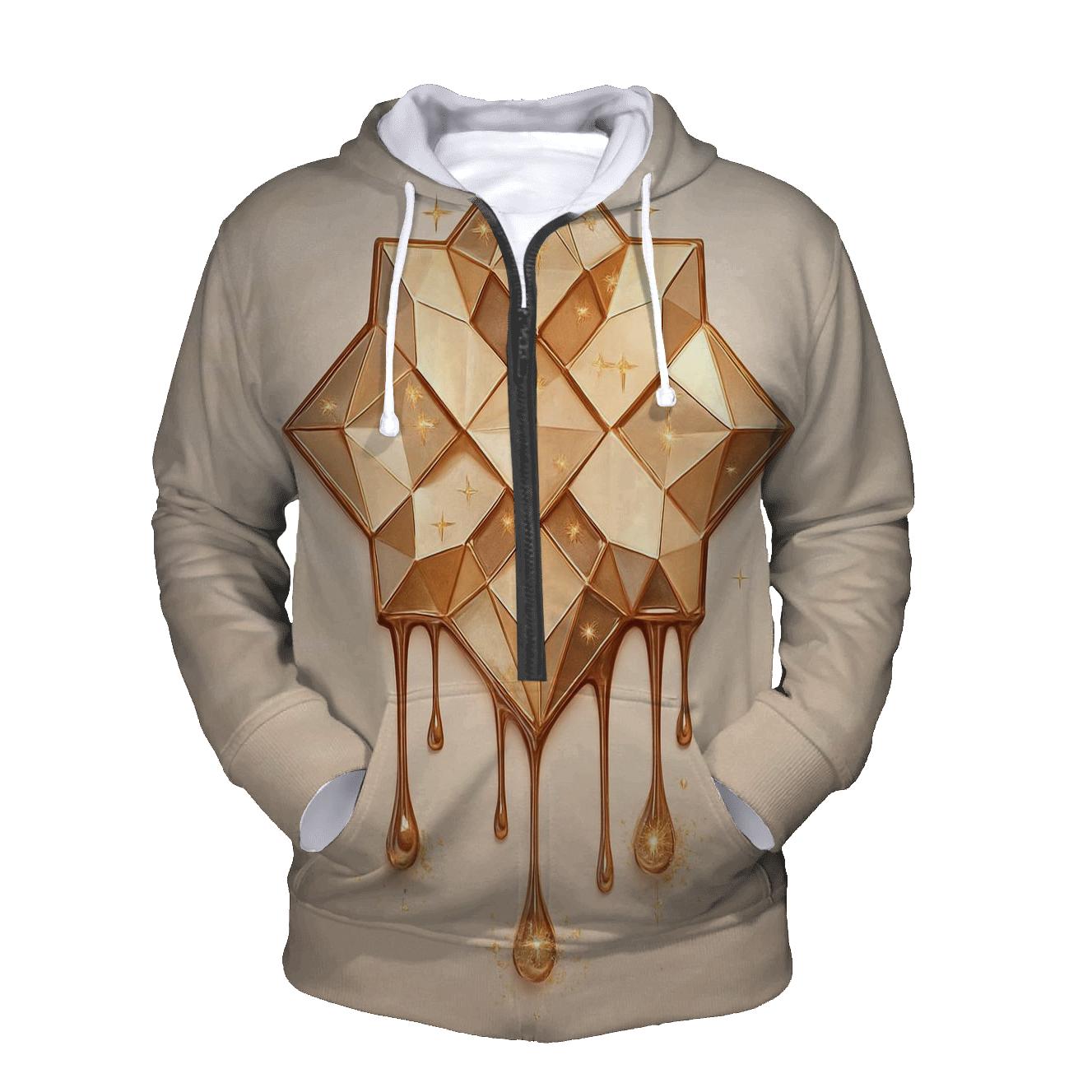 Champagne Facet Drip Emblem premium hoodies