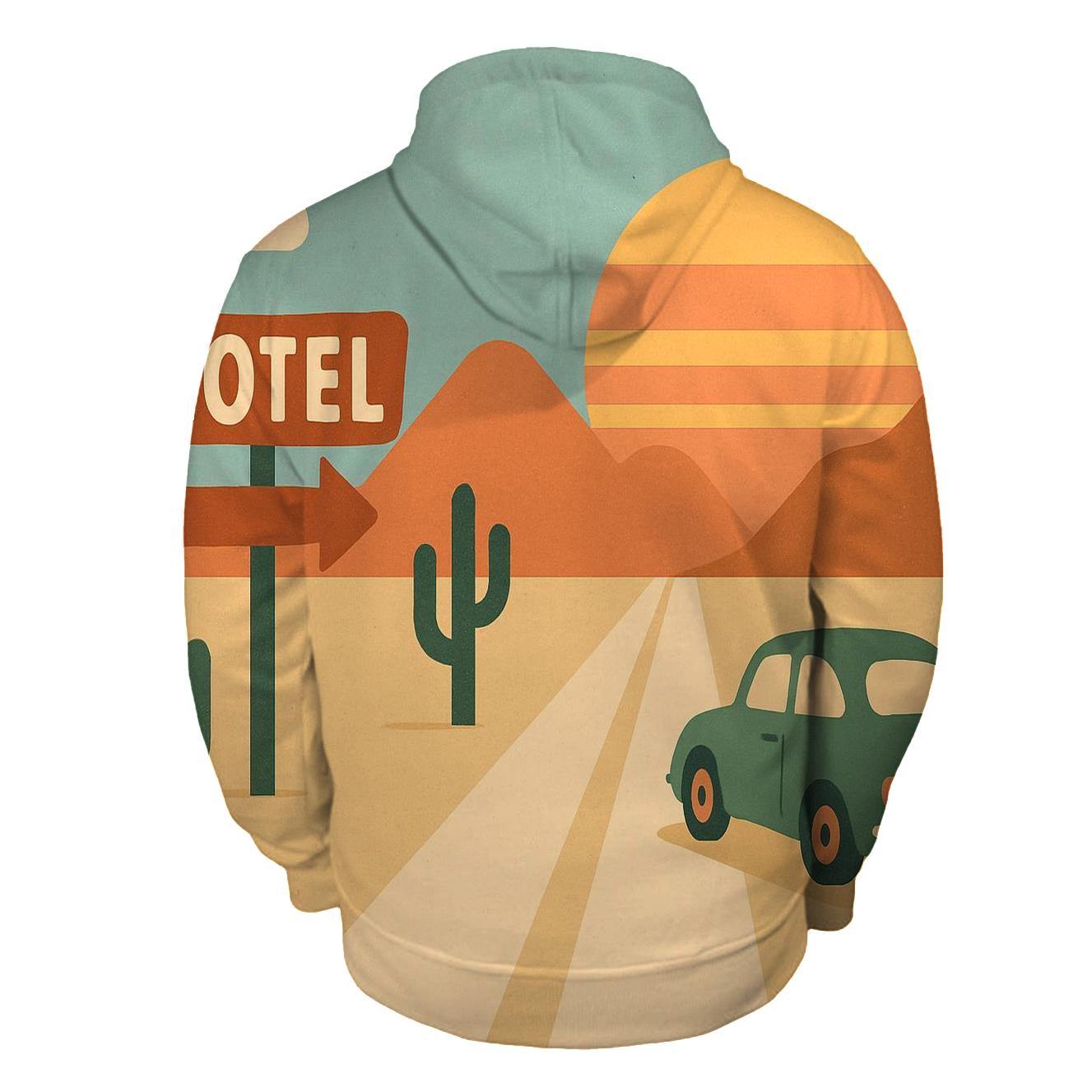Sunbaked Desert Road Trip Icons pullover hoodies