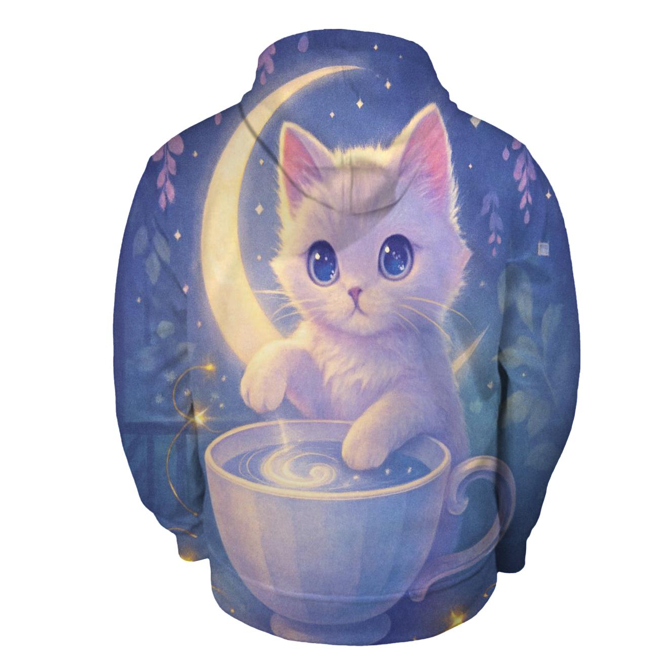 Moonlit Teacup Familiar lightweight hoodies