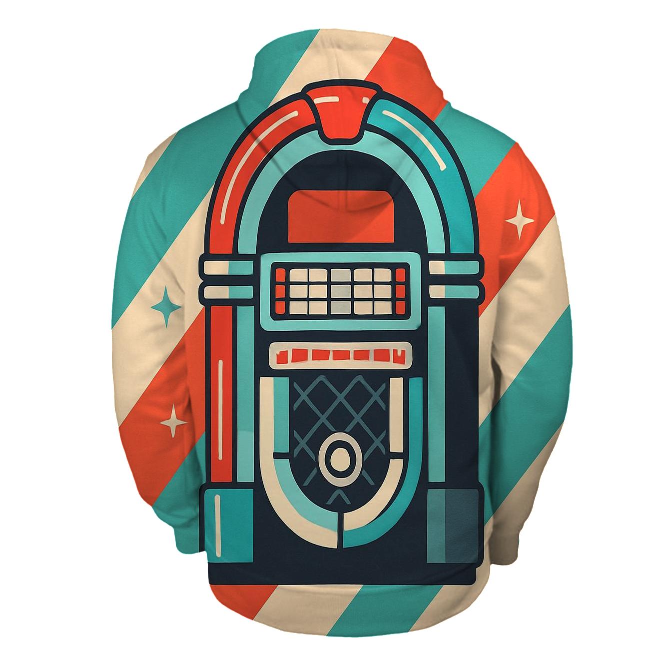 Chrome Diner Jukebox Stripes lightweight hoodies