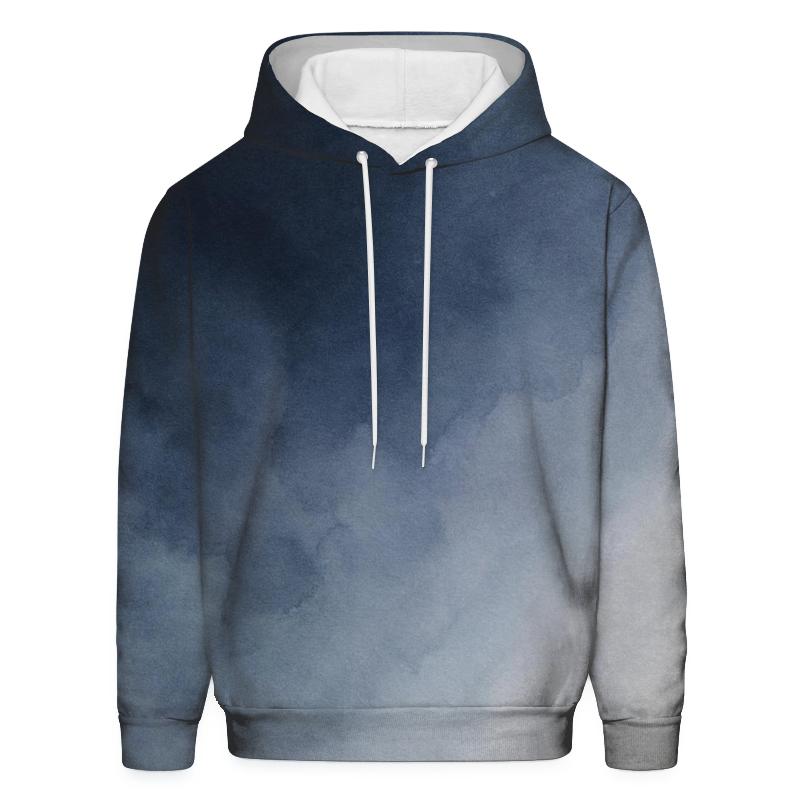 Moonlit Ink Wash Gradient lightweight hoodies