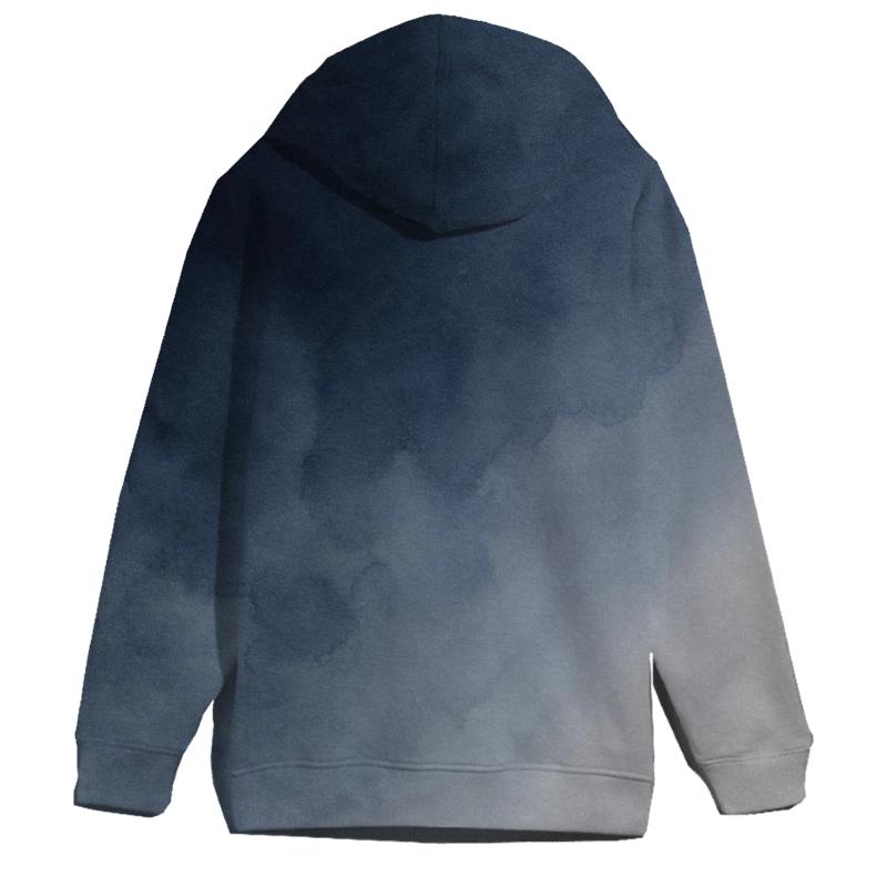 Moonlit Ink Wash Gradient lightweight hoodies